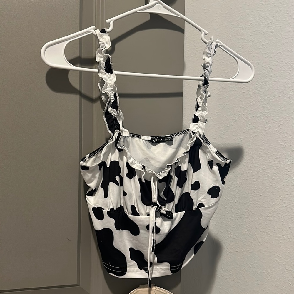 Cow print top